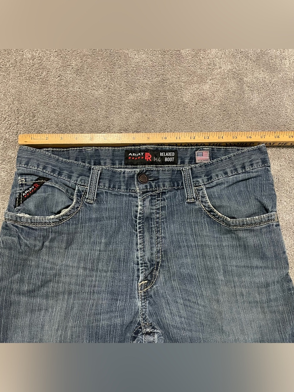 Ariat FR M4 Relaxed Boot Cut Jeans Mens 34x32 CAT 2 Resistant Stretch Work - Picture 10 of 16